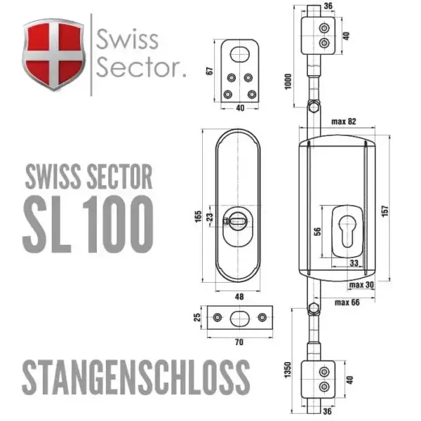Swiss Sector Stangenschloss SL100 – Bild 11
