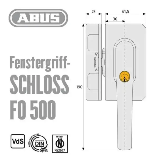 Fenstergriff-Schloss FO500 – Bild 3