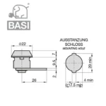 BASI HS 331 Hebelschloss für RENZ Briefkästen – Bild 2