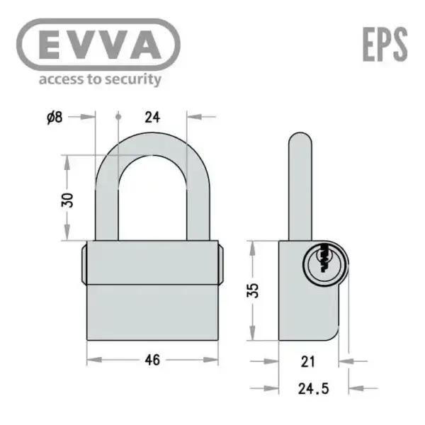 EVVA EPS Vorhängeschloss – Bild 4