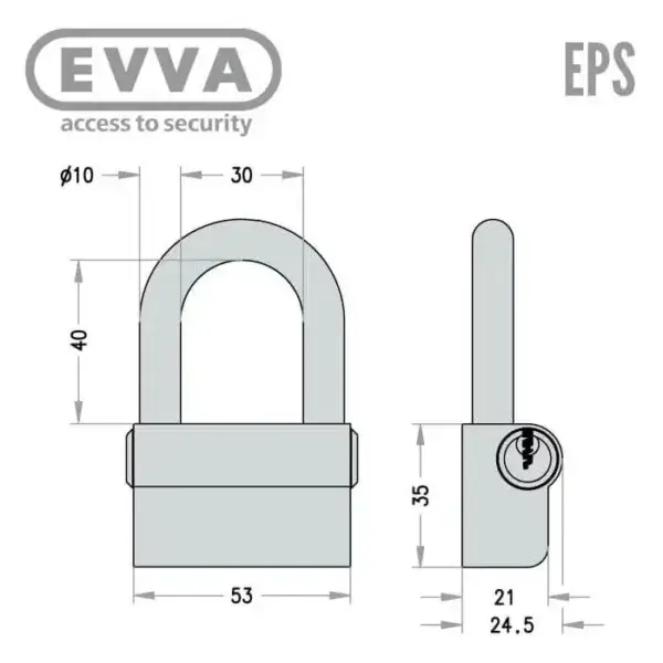 EVVA EPS Vorhängeschloss – Bild 5