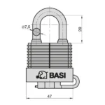 VHS 615W - 40 mm Vorhangschloss – Bild 2
