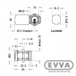 EVVA ICS Hebelzylinder MB19 – Bild 3