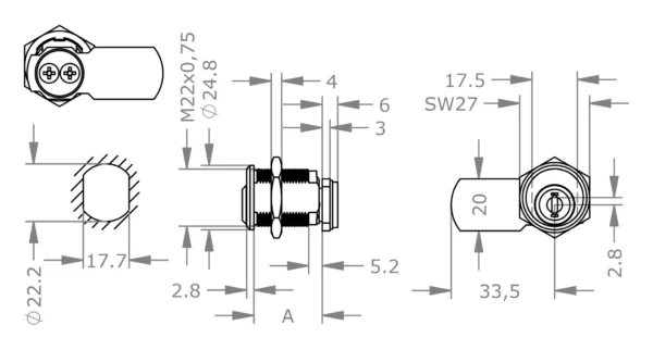 EVVA MCS Hebelzylinder MB22 – Bild 3