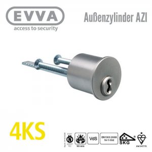 EVVA 4KS Außenzylinder AZI ohne Rosette