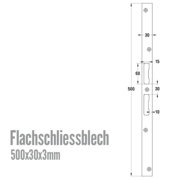 Sicherheits-Flachschließblech 500 – Bild 3