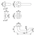 HOPPE Paris Rosettengarnitur 138L – Bild 5