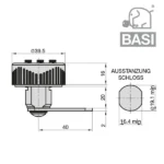 HS 362 Briefkastenschloss mit Zahlencode – Bild 2