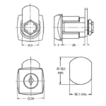 HS84 Hebelzylinder 19,1 mm – Bild 2