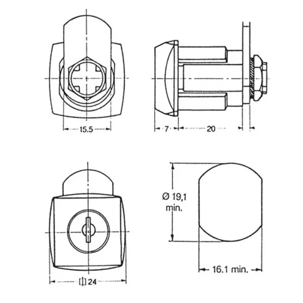 HS84 Hebelzylinder 19,1 mm – Bild 2