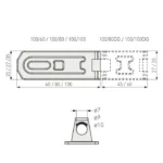 ABUS Doppelgelenküberfalle 100/80 DG – Bild 2
