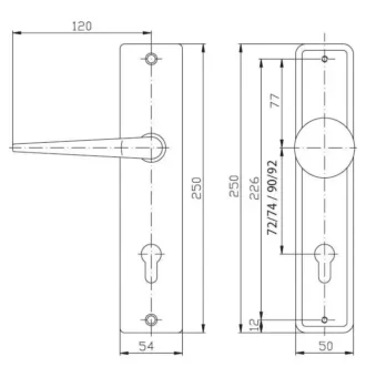 SM10 Schutzbeschlag 72 mm