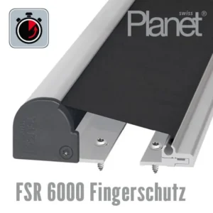 Planet Fingerschutz-Rollo FSR 6000 zur Sicherung der Bandgegenseite an der Nebenschließkante von Drehflügeltüren.