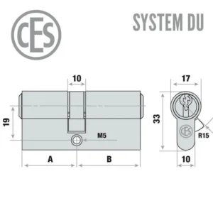 CES DU Doppelzylinder Maß