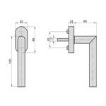 BASI FG 310 Edelstahl Fenstergriff – Bild 2