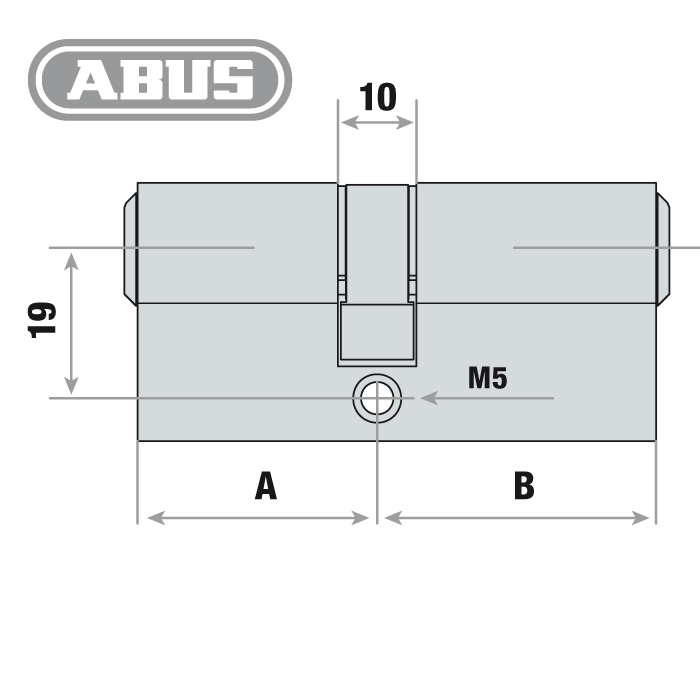 ABUS Zylinder Maß