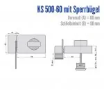 BASI KS500-60 Kastenzusatzschloss mit Sperrbügel