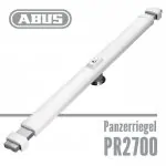 Abus Panzerriegel 2700. Der Panzerriegel ABUS PR2700 bietet Schutz für alle Holz-, Metall- und Kunststofftüren und wird sowohl von innen als auch von außen mit Schlüssel bedient