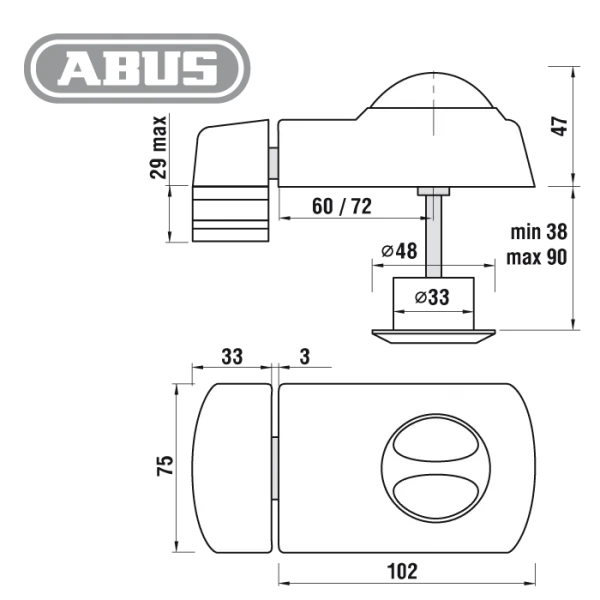 ABUS 7010 Tür-Zusatzschloss – Bild 4