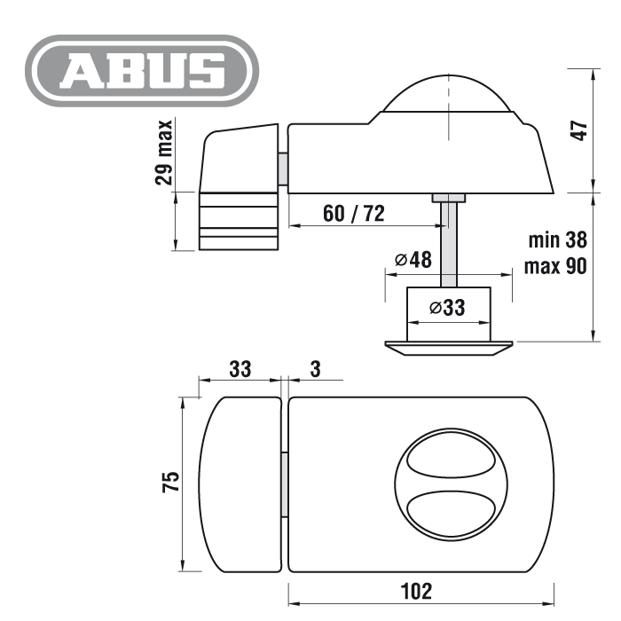 ABUS 7010 Tür-Zusatzschloss – Bild 4
