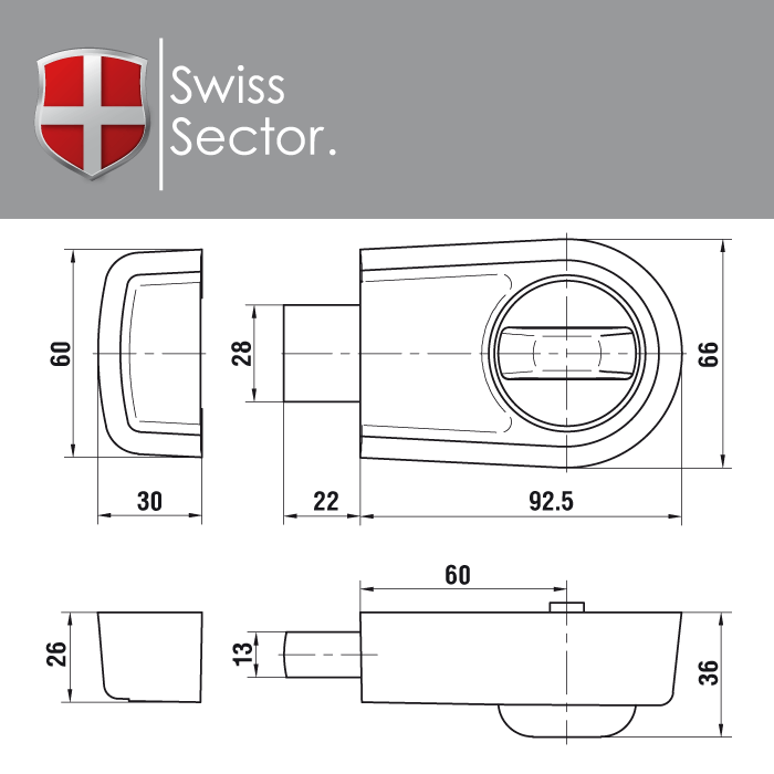Swiss Sector Kastenzusatzschloss KS100 – Bild 2