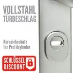 Vollstahl Tür-Schutzbeschlag 72mm – Bild 7