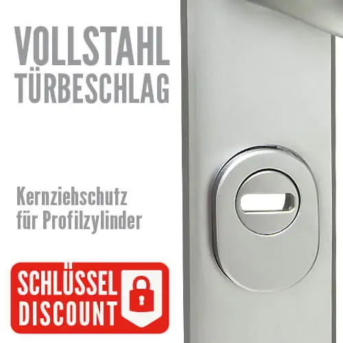 Vollstahl Tür-Schutzbeschlag 72mm – Bild 7
