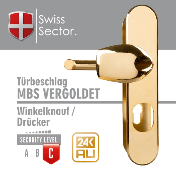 Swiss Sector Türbeschlag MBS vergoldet – Bild 3