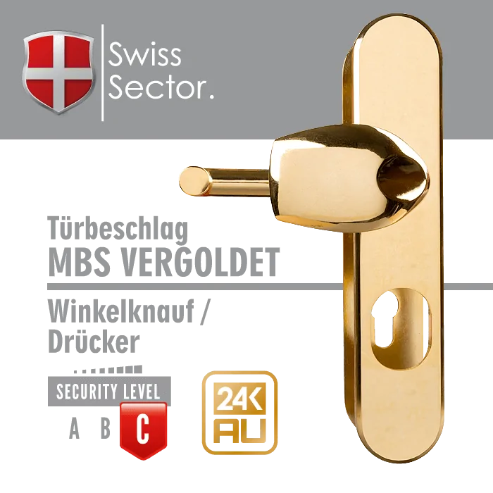 Swiss Sector Türbeschlag MBS vergoldet – Bild 3
