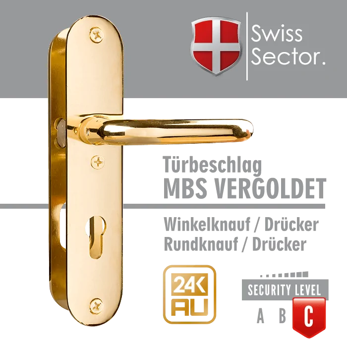 Swiss Sector Türbeschlag MBS vergoldet – Bild 1