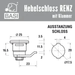 BASI HS 327 Hebelschloss für RENZ Briefkästen – Bild 2