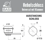 BASI HS 320-321 Briefkastenschloss Universal – Bild 2