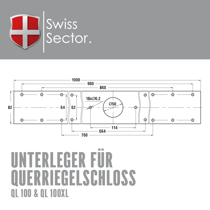 Unterleger für Querriegelschloss – Bild 2