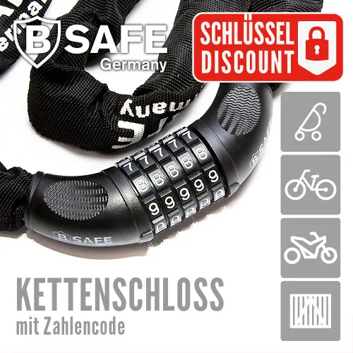 Kettenschloss mit Zahlencode – Bild 4