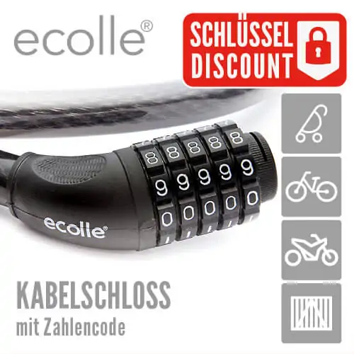 Kabelschloss mit Zahlencode – Bild 4