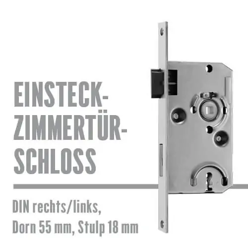 Zimmertürschloss EZS falz 18-55/72 – Bild 2