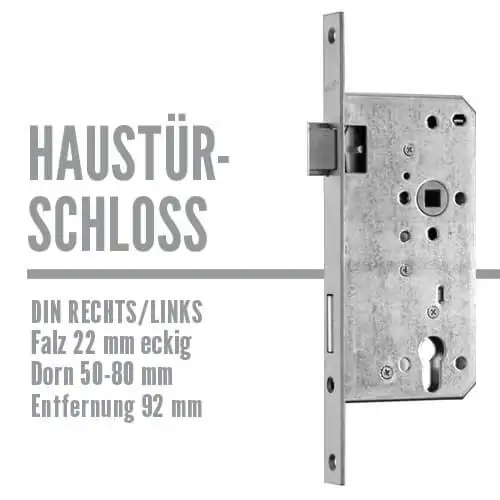 Haustürschloss falz 22