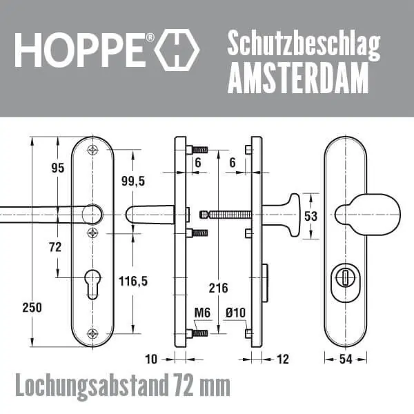 Schutzbeschlag Amsterdam 72mm, 92mm – Bild 2