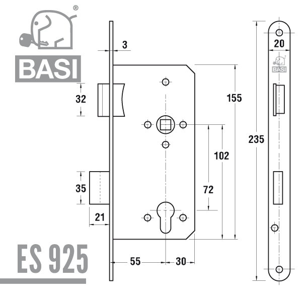 BASI Einsteckschloss ES 924 – Bild 6