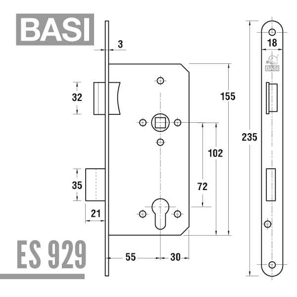 Basi ES 929, 18-55/72 falz rund – Bild 2