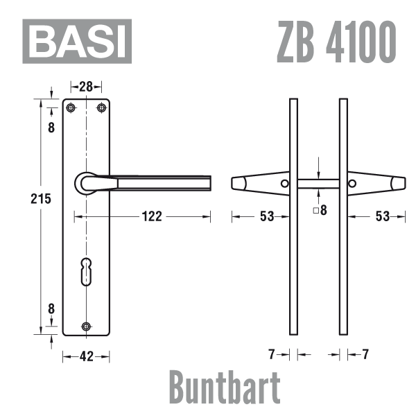 Zimmertür-Garnitur 4100 – Bild 4