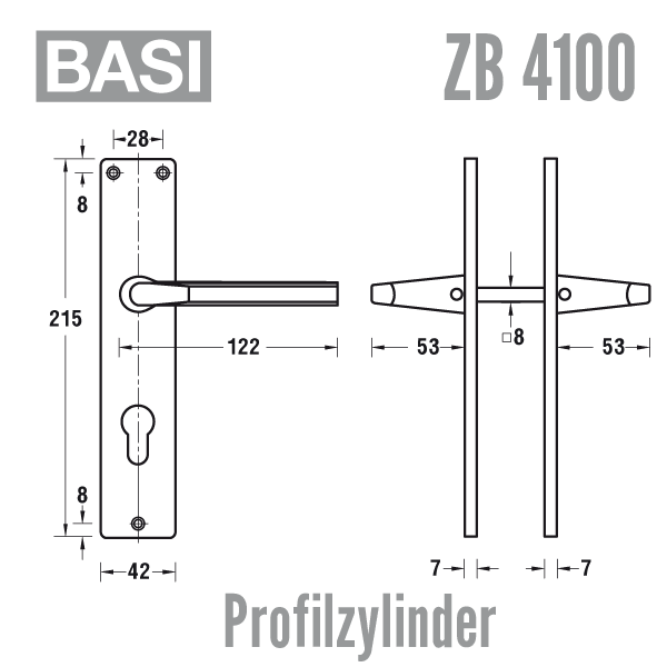 Zimmertür-Garnitur 4100 – Bild 3