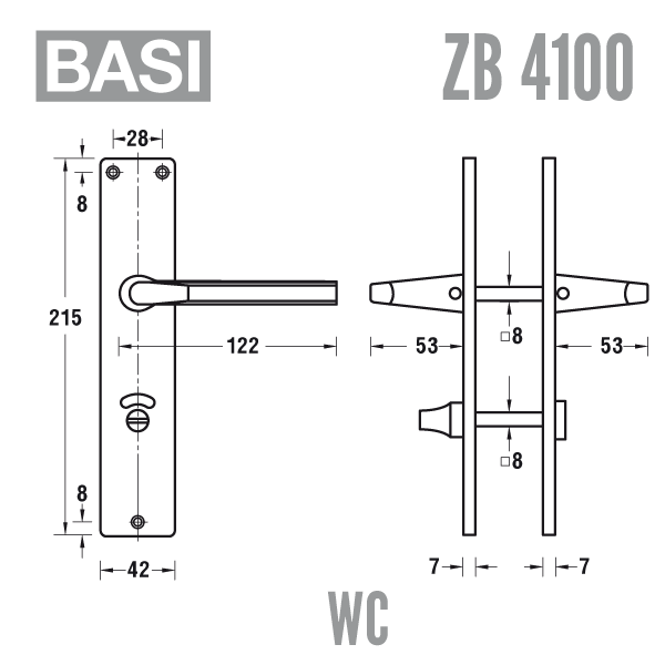 Zimmertür-Garnitur 4100 – Bild 2
