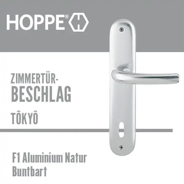 HOPPE Tokyo Zimmertürbeschlag Aluminium F1 – Bild 4
