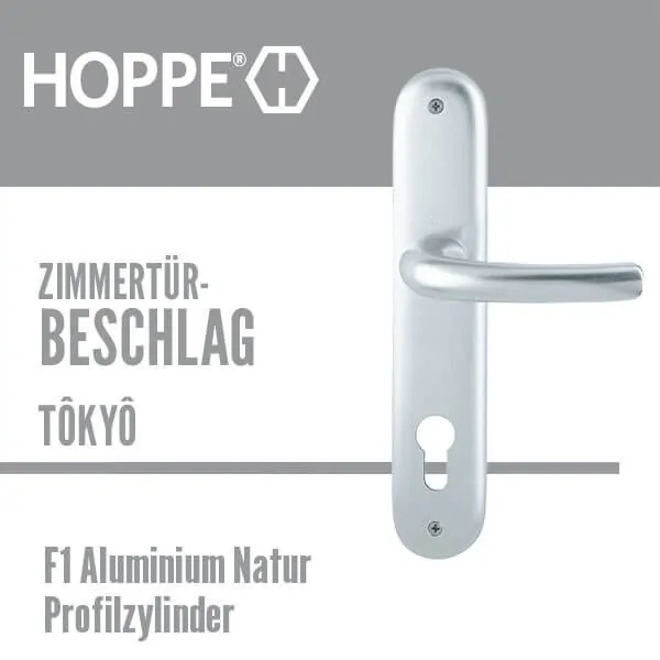 HOPPE Tokyo Zimmertürbeschlag Aluminium F1 – Bild 3
