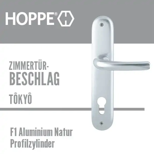 HOPPE Tokyo Zimmertürbeschlag Aluminium F1 – Bild 3