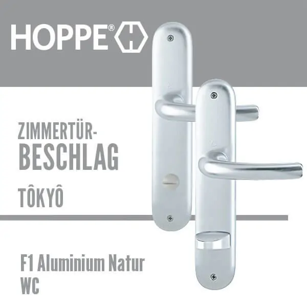 HOPPE Tokyo Zimmertürbeschlag Aluminium F1 – Bild 2