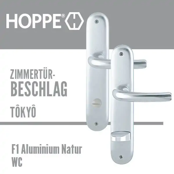 HOPPE Tokyo Zimmertürbeschlag Aluminium F1 – Bild 2