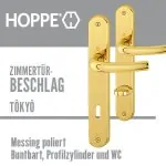 Zimmertürbeschlag Tokyo Messing