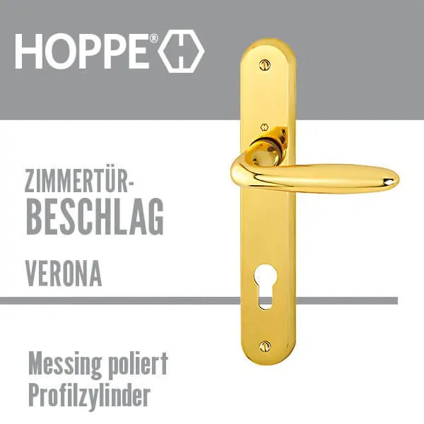 Zimmertürbeschlag Verona Messing – Bild 3